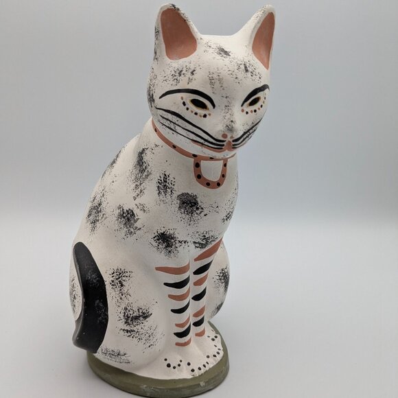 Metropolitan Museum of Art Cat Figurine 1992 Chalkware Handpainted, Egyptian - Picture 1 of 7